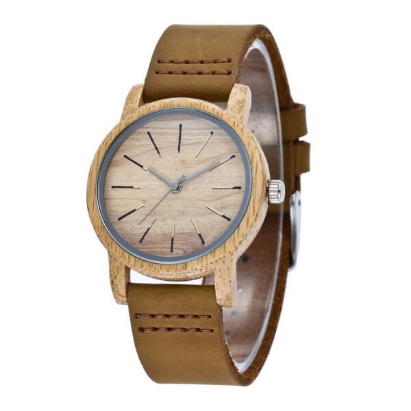 Creative Match Head Couple Bamboo Watch - Image 3