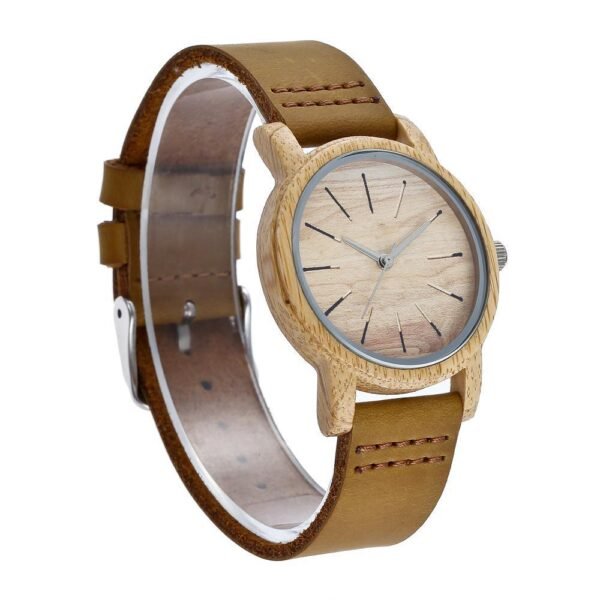 Creative Match Head Couple Bamboo Watch - Image 5