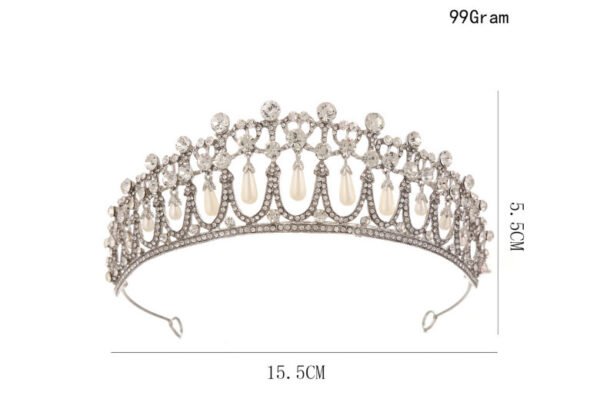 Crown with Inlaid Zircons and Pearls - Image 5
