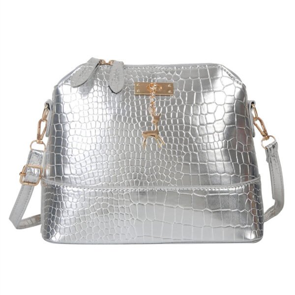 Stylish Crocodile - Patterned PU Shell - Shaped Bag - Image 4