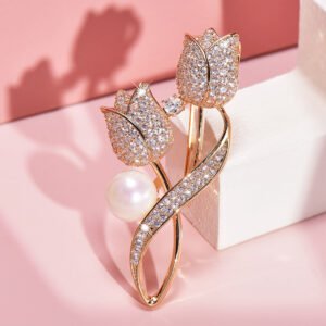 Elegant Tulip - Shaped Brooch