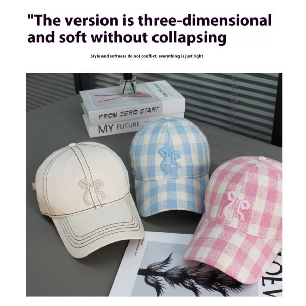 Spring 3D Embroidery Bow Baseball Cap - Image 3