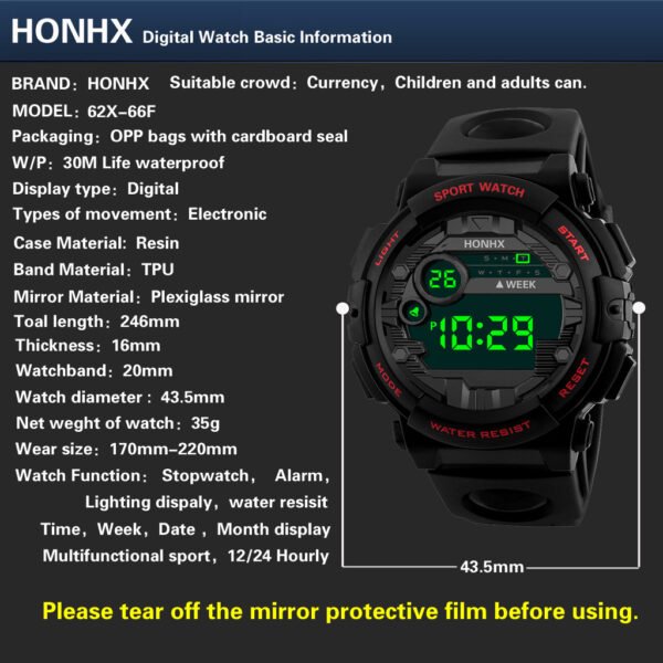 Unisex Electronic Digital Watch for Boys and Girls - Image 9