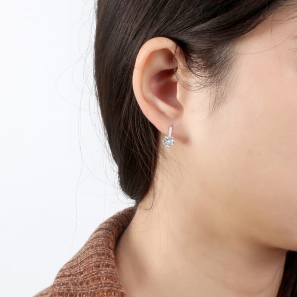 Elegant Lady S925 Sterling Silver Stud Earrings - Image 2