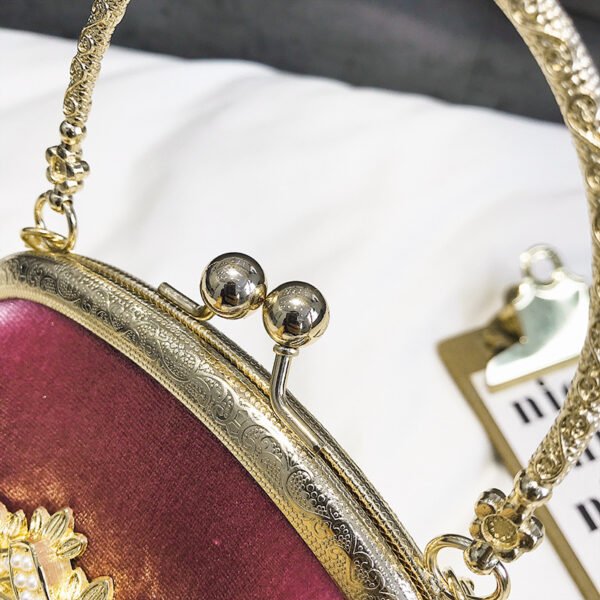 Retro - Style Velvet Shoulder Bag - Image 3