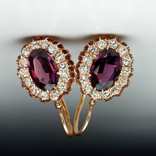 Vintage Style Gold - Toned Earrings - Image 5