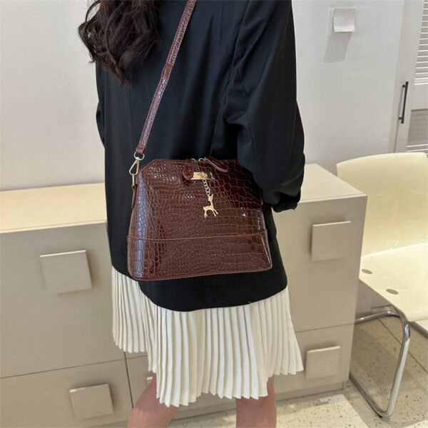 Stylish Crocodile - Patterned PU Shell - Shaped Bag - Image 9