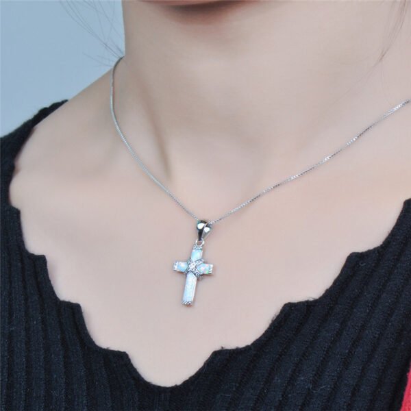X-shaped Cross Necklace - Image 2