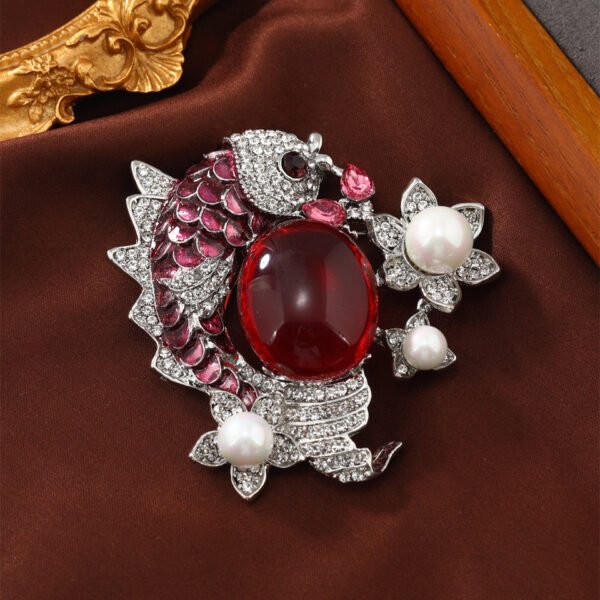 Retro Fish - Shaped Brooch - Image 6
