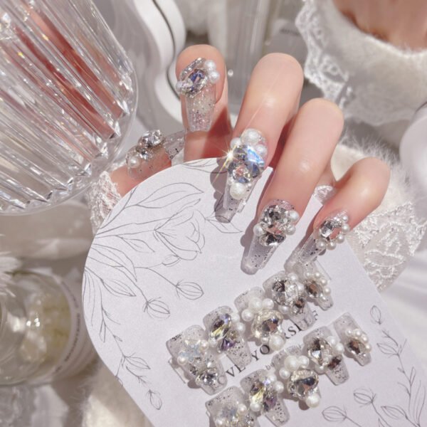 Stick-on Nails with Rhinestones - Image 9