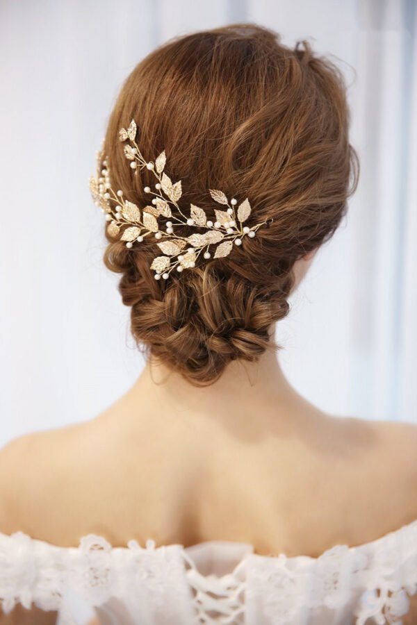Handmade Bridal Pearl Headband - Image 3