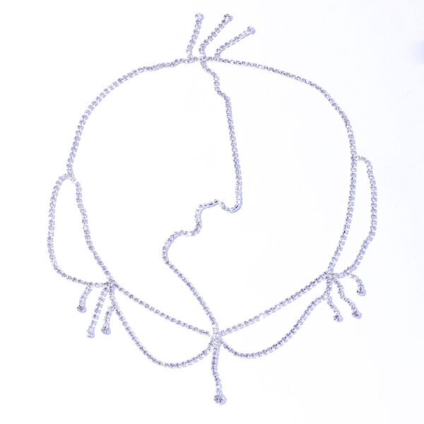 Tassel Niche Rhinestone Bridal Headdress - Image 2