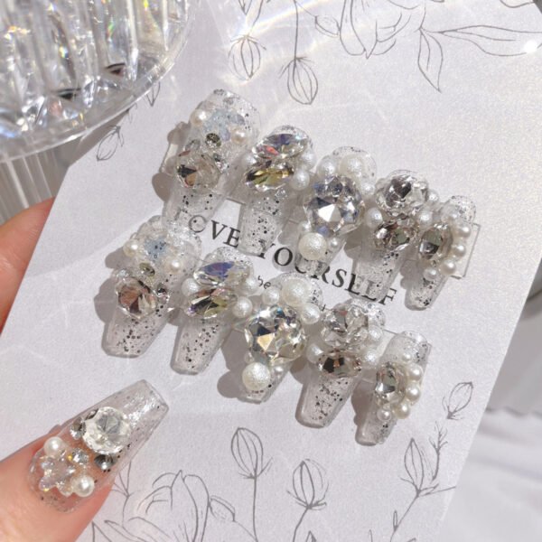 Stick-on Nails with Rhinestones - Image 3
