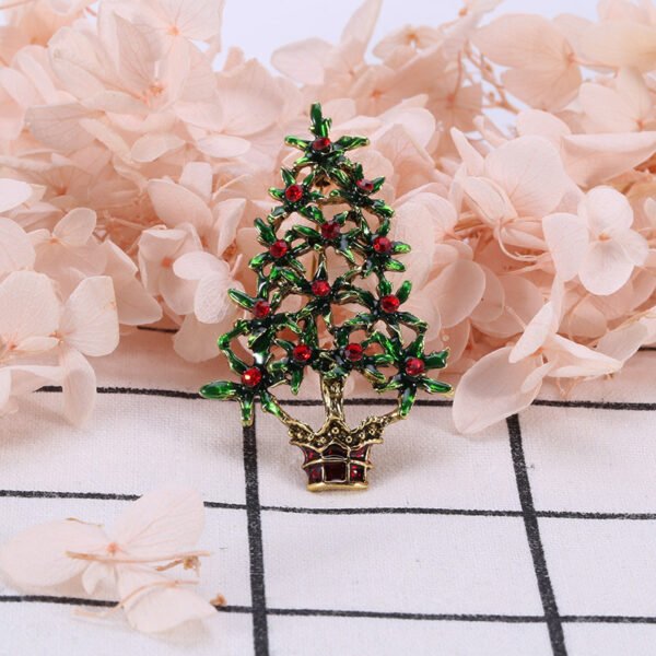 Christmas Tree Alloy Brooch - Image 3