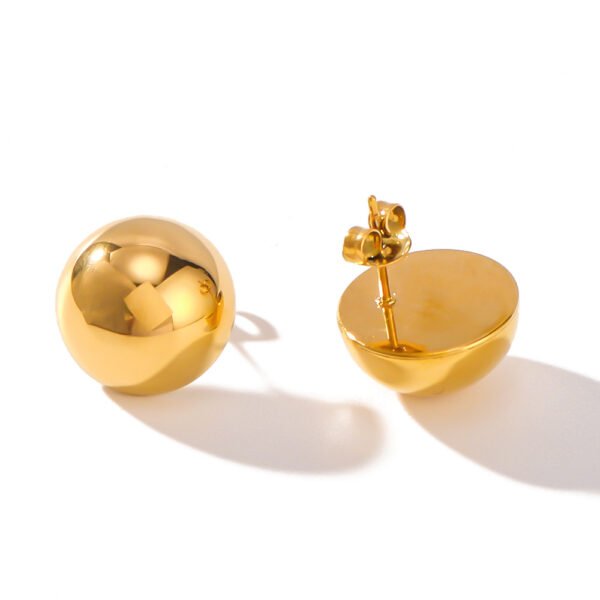 Trendy Gold Stainless Steel Earrings - Image 5