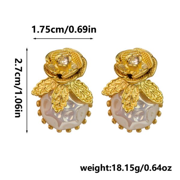 Elegant Champa Flower Earrings - Image 5