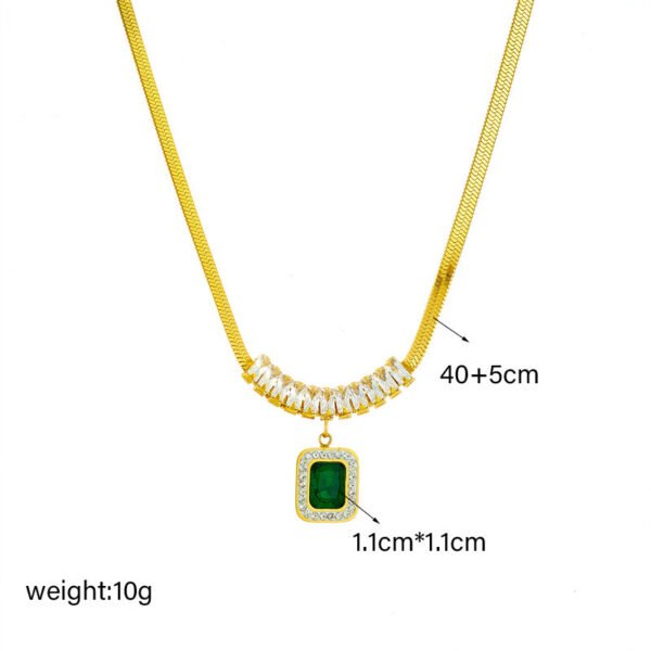 Emerald Cubic Sugar Zircon Jewelry Set - Image 3