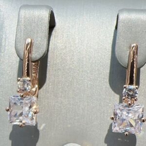 Square Zircon Drop - Shaped Earrings