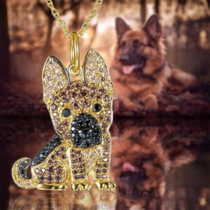 Dog - Shaped Rhinestone Unisex Necklace