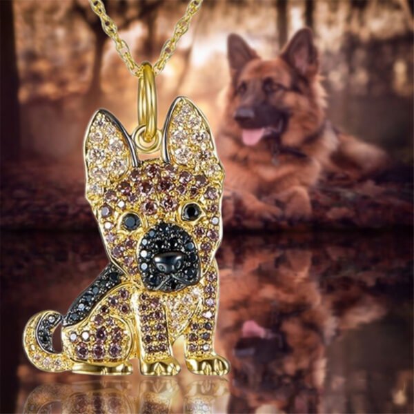 Dog - Shaped Rhinestone Unisex Necklace