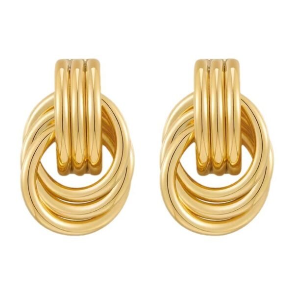 Geometric Twist Stud Earrings - Image 5
