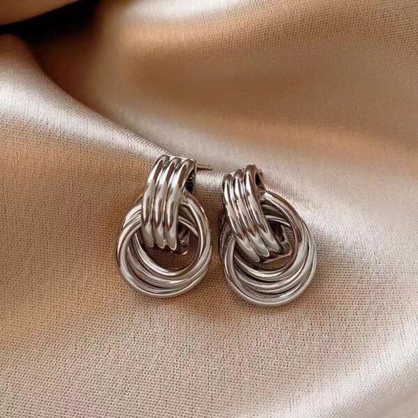 Geometric Twist Stud Earrings - Image 6