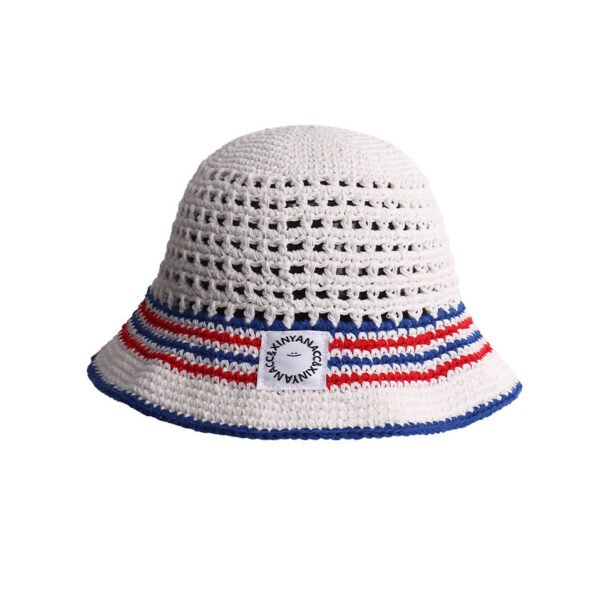 Breathable Striped Bucket Hat - Image 5