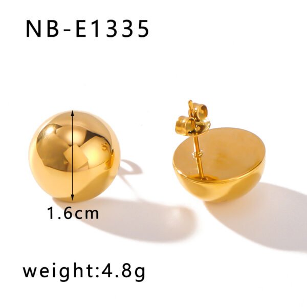 Trendy Gold Stainless Steel Earrings - Image 6