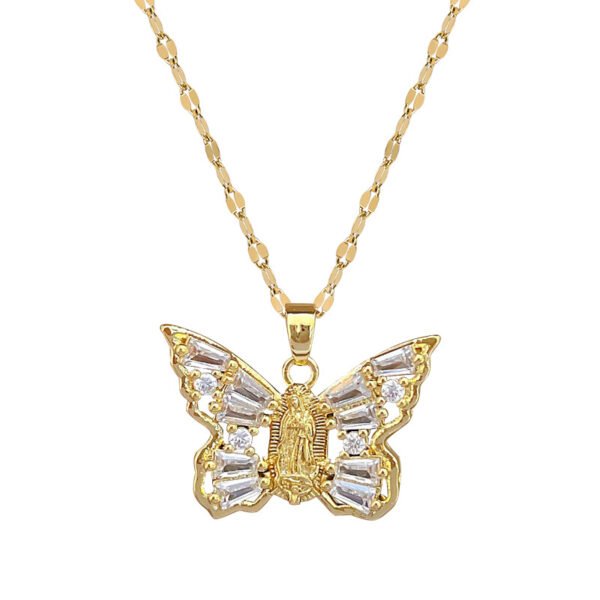 Titanium Steel Butterfly Zircon Necklace - Image 5
