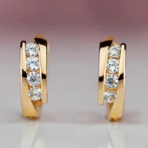 Exquisite Gold Geometric Hoop Earrings