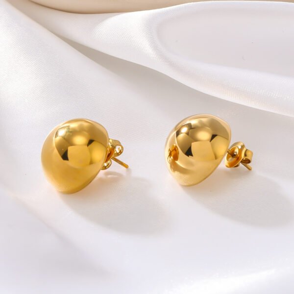 Trendy Gold Stainless Steel Earrings - Image 4
