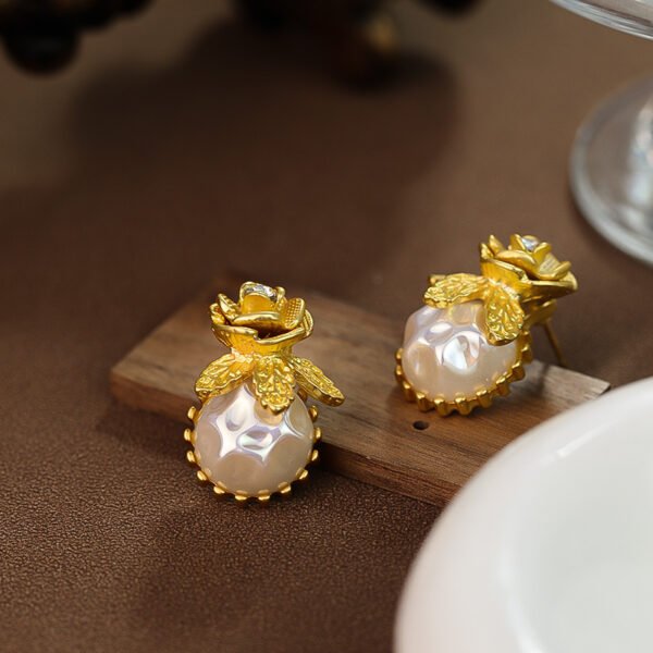 Elegant Champa Flower Earrings - Image 6