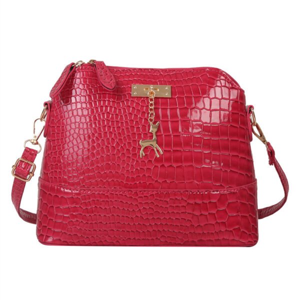Stylish Crocodile - Patterned PU Shell - Shaped Bag - Image 3