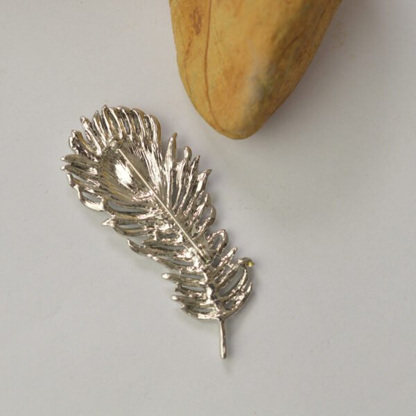 Unisex Feather - Shaped Alloy Brooch - Image 7