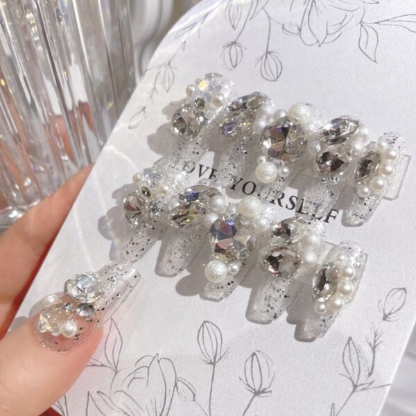 Stick-on Nails with Rhinestones - Image 8