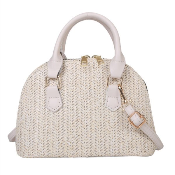 Straw Shell - Shaped Handbag - Image 3