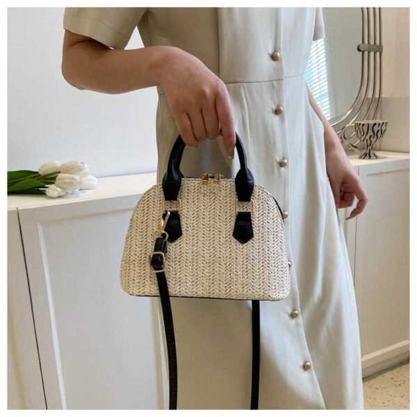 Straw Shell - Shaped Handbag - Image 9