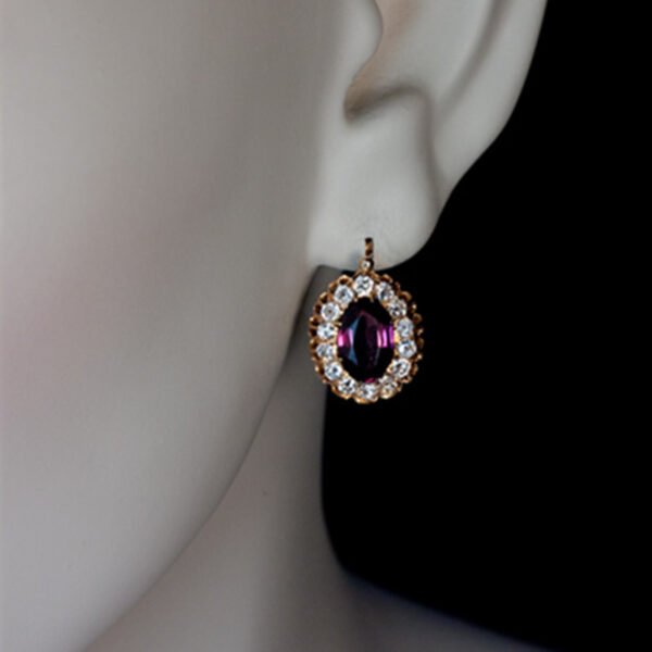 Vintage Style Gold - Toned Earrings - Image 2