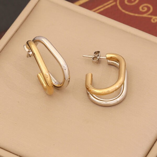Linear Stainless Steel Earrings - Image 7