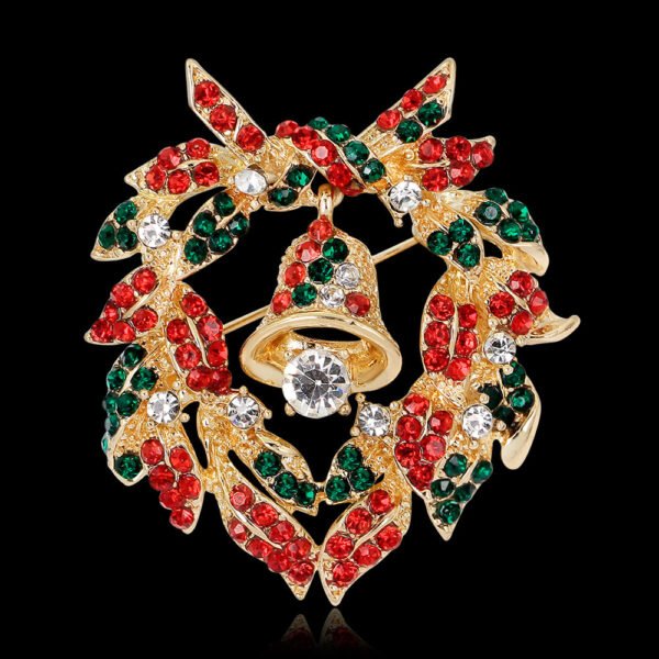 Wreath - Shaped Christmas Brooch - Image 5