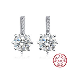 Elegant Lady S925 Sterling Silver Stud Earrings