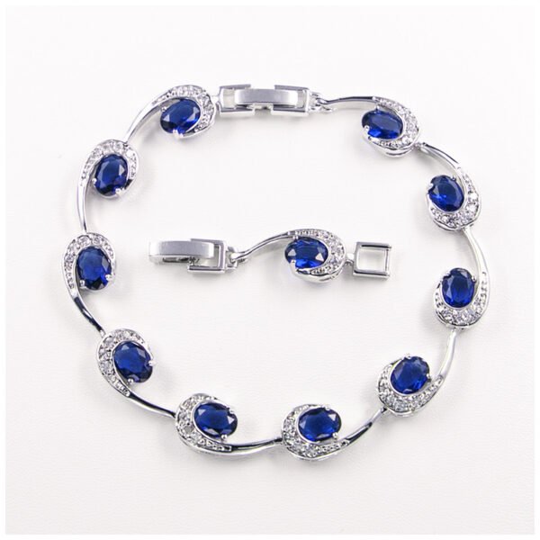 Blue Zircon - Inlaid Bracelet - Image 5