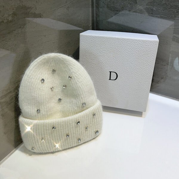 Handmade Rhinestone Winter Beanie - Image 7