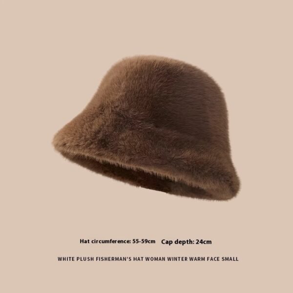 Children's Plush Bonnet Fleece - lined Bucket Hat - Image 7
