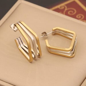 Linear Stainless Steel Earrings