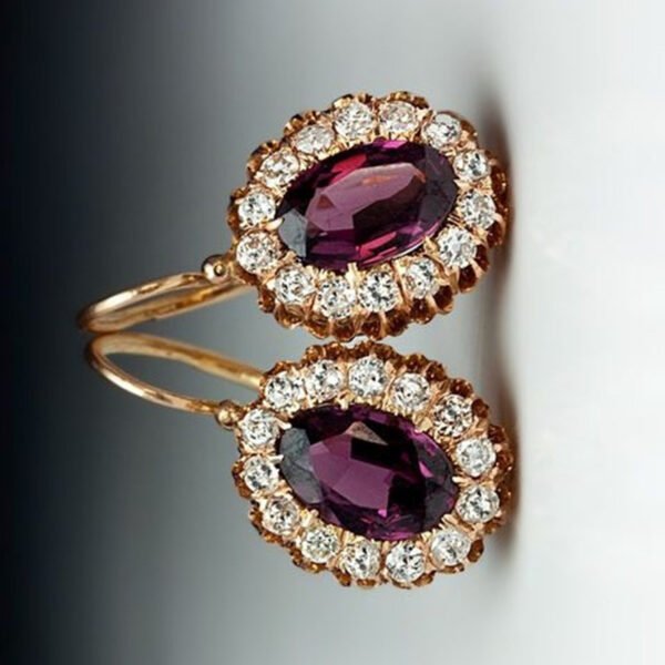 Vintage Style Gold - Toned Earrings - Image 4