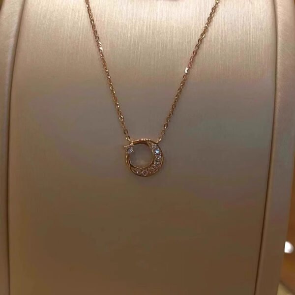Moon Star Zircon - Inlaid Necklace - Image 4