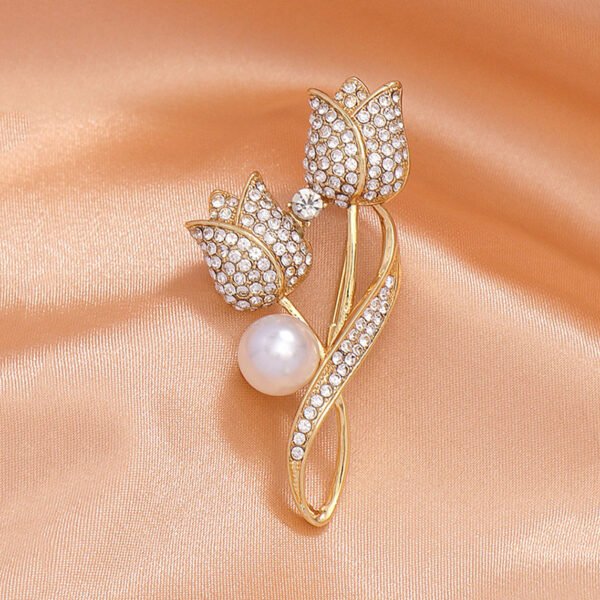 Elegant Tulip - Shaped Brooch - Image 4