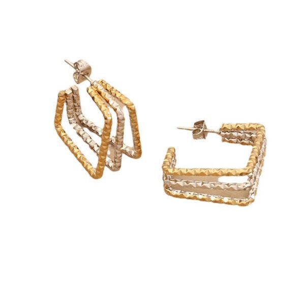 Linear Stainless Steel Earrings - Image 5