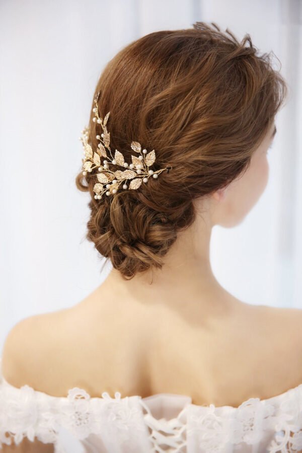 Handmade Bridal Pearl Headband - Image 5